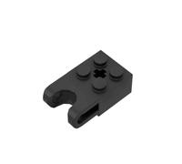 Gobricks 92013 Charnière technique de brique spéciale 2 x 2 avec réceptacle à boule large et trou d'essieu 10 pièces GDS-1206 Compatible avec les blocs de construction Lego Noir 26