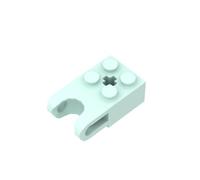 Gobricks 92013 Charnière technique de brique spéciale 2 x 2 avec réceptacle à boule large et trou d'essieu 10 pièces GDS-1206 Compatible avec les blocs de construction Lego Couleur : Aqua clair 323