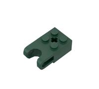 Gobricks 92013 Lot de 10 charnières spéciales pour briques techniques 2 x 2 avec réceptacle à billes large et trou d'essieu GDS-1206 Compatible avec les blocs de construction Lego Vert foncé 141