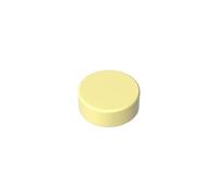 Gobricks 98138 Plaque circulaire ronde, 1 x 1,100 pièces, GDS-612, compatible avec les blocs de construction Lego, couleur : jaune clair 029