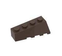Gobricks GDS-1168 Lot de 50 cales inclinées à 45° 4 x 2 gauche Compatible avec Lego Toy 43721 Pièces de bricolage et composants MOC pour grandes marques de briques Couleur : marron foncé 308