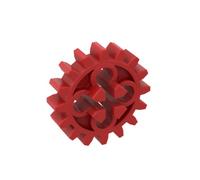 Gobricks GDS-1198 Technic Gear Lot de 50 pièces à 16 dents avec trous ronds (ancien style) Compatible avec Lego Toy 4019 DIY et composants MOC pour grandes marques de briques Rouge 21