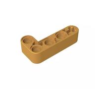 Gobricks GDS-671 Technic Beam 2 x 4 L Forme Epais 50 Pièces Compatible avec Lego 32140 42137 Pièces DIY et Composants MOC pour Grandes Marques de Briques (Color Pearl Gold 297)