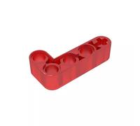 Gobricks GDS-671 Technic Beam 2 x 4 L Forme Épais 50 Pièces Compatible avec Lego 32140 42137 Pièces DIY et Composants MOC pour Grandes Marques de Briques (Color Trans Red 41)
