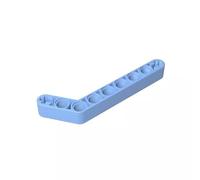 Gobricks GDS-674 Technic Beam 1x9 Courbé (7-3) Épais 50 Pièces Compatible avec Lego 32271 42160 Pièces de Bricolage et Composants MOC pour Grandes Marques de Briques (Color : Light Blue 212)