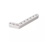 Gobricks GDS-674 Technic Beam 1x9 Courbé (7-3) Épais 50 Pièces Compatible avec Lego 32271 42160 Pièces de Bricolage et Composants MOC pour Grandes Marques de Briques Couleur : Blanc 1