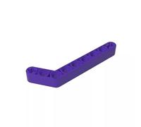 Gobricks GDS-674 Technic Beam 1x9 Courbé (7-3) Épais 50 Pièces Compatible avec Lego 32271 42160 Pièces DIY et Composants MOC pour Grandes Marques de Briques (Color : Dark Purple 268)