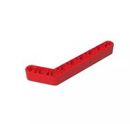 Gobricks GDS-674 Technic Beam 1x9 Courbé (7-3) Épais 50 Pièces Compatible avec Lego 32271 42160 Pièces de Bricolage et Composants MOC pour Grandes Marques de Briques (Color : Red 21)