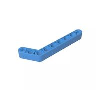Gobricks GDS-674 Technic Beam 1x9 Courbé (7-3) Épais 50 Pièces Compatible avec Lego 32271 42160 Pièces de Bricolage et Composants MOC pour Grandes Marques de Briques Couleur Bleu Moyen 102