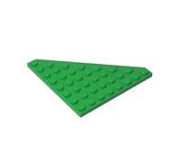 Gobricks GDS-700 Lot de 10 plaques de calage 20,3 x 20,3 cm Coins Coupés Compatible avec Lego 30504, 4205347, 4268343, Pièces de Bricolage et Composants MOC pour Grandes Marques de Briques (Vert Clair