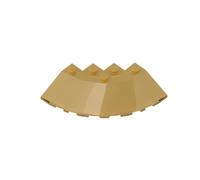 Gobricks Lot de 10 briques rondes de 15,2 x 15,2 cm compatibles avec Lego 95188 GDS-90469 Jouet classique en vrac MOC Couleur : or perle 297