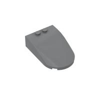 Gobricks Lot de 10 pare-brises incurvés 15,2 x 10,2 x 1,5 cm Compatible avec Lego 18973 GDS-21121 Jouet classique en vrac MOC Couleur : gris bleuté foncé 199
