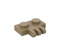Gobricks Lot de 10 plaques de charnière 1 x 2 à 3 doigts compatibles avec Lego GDS-M173 Classic Bulk Toy MOC Couleur : brun foncé 138