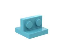 Gobricks Lot de 10 plaques de charnière 2 x 2 compatibles avec Lego 41682 GDS-90491 Classic Bulk Toy MOC Couleur : bleu azur moyen 322
