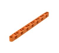 Gobricks Lot de 10 poutres techniques en briques 1 x 15 mm d'épaisseur avec trous alternés Compatible avec Lego 71710 GDS-2083 Jouet classique en vrac MOC Couleur : orange 106