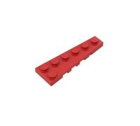Gobricks Lot de 20 plaques circulaires 6 x 2 cales (droite) compatibles avec Lego 78444 GDS-2143 Classic Bulk Toy MOC Couleur : rouge 21