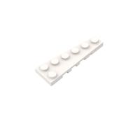 Gobricks Lot de 20 plaques circulaires 6 x 2 cales (droite) compatibles avec Lego 78444 GDS-2143 Classic Bulk Toy MOC Couleur : blanc 1