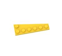 Gobricks Lot de 20 plaques circulaires 6 x 2 cales (gauche) compatibles avec Lego 78443 GDS-2144 Classic Bulk Toy MOC Couleur : jaune 24