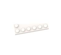 Gobricks Lot de 20 plaques circulaires 6 x 2 cales (gauche) compatibles avec Lego 78443 GDS-2144 Classic Bulk Toy MOC Couleur : blanc 1