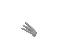 Gobricks Lot de 50 accessoires en forme de patte d'arme compatibles avec Lego 10187 GDS-2209 Jouet classique en vrac MOC Couleur : argent plat 315