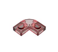 Gobricks Lot de 50 filets de plaque circulaire 2 x 2 avec découpe 1 x 1 compatible avec Lego 79491 GDS-90158 Jouet classique en vrac MOC Couleur : rouge trans 41