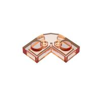 Gobricks Lot de 50 filets de plaque circulaire 2 x 2 avec découpe 1 x 1 compatible avec Lego 79491 GDS-90158 Jouet classique en vrac MOC Couleur : orange trans 182