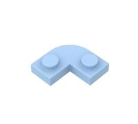Gobricks Lot de 50 filets de plaque circulaire 2 x 2 avec découpe 1 x 1 compatible avec Lego 79491 GDS-90158 Jouet classique en vrac MOC Couleur : bleu clair vif 212
