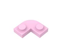 Gobricks Lot de 50 filets de plaque circulaire 2 x 2 avec découpe 1 x 1 compatible avec Lego 79491 GDS-90158 Jouet classique en vrac MOC Couleur : rose vif 222