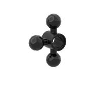 Gobricks Lot de 50 rotules de direction à trois billes compatibles avec Lego GDS-90012 15460 Classic Bulk MOC Couleur : noir 26