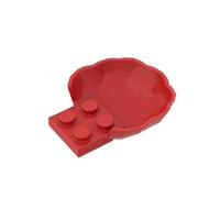 Gobricks Ornaments Lot de 50 parties du corps d'animal, demi-coquille festonnée avec 4 goujons, compatible avec Lego 18970 GDS-2092 Classic Bulk Toy MOC Couleur : rouge 21