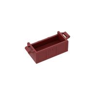 Gobricks Ornements Bas de coffre au trésor avec fentes arrière 10 pièces Compatible avec Lego 4738 GDS-2100 Classic Bulk Toy MOC Couleur : rouge foncé 154