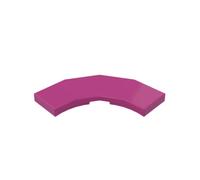 Gobricks Plaque circulaire 3x3 Panneau lumineux incurvé 50 pièces Compatible avec Lego GDS-2182 Classic Bulk Toy MOC Couleur : Magenta 124