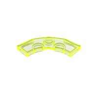 Gobricks Plaque circulaire 7,6 x 7,6 cm Panneau lumineux incurvé 50 pièces Compatible avec Lego GDS-2182 Classic Bulk Toy MOC Couleur : vert fluo Trans 49