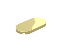 Gobricks Plaque circulaire ovale 5,1 x 10,2 cm Compatible avec Lego GDS-90043 66857 Jouet classique en vrac MOC Couleur : or chromé