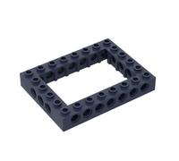Gobricks Technology Brique technique de brique 15,2 x 20,3 cm avec centre ouvert 4 x 6 32532 4188143 GDS-974 10 pièces compatible avec Lego Classic Bulk Toy MOC Couleur : bleu foncé 140