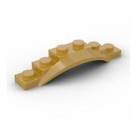 Gobricks Transportation Lot de 4 garde-sourcils à 6 roues Compatible avec Lego 62361 GDS-M099 Jouet classique en vrac MOC Couleur : Or nacré 297