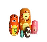 Gobus en Bois Poupée De Nidification Poupées Russes Russe Ensembles pour La Décoration de Bureau À Domicile Enfants Cadeaux (Animaux)
