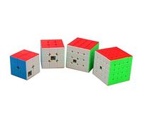 Gobus MoYu MoFangJiaoShi Cubing Classroom Meilong Series Magic Cube 2x2 3x3 4x4 5x5 Magic Cube Puzzle Cubes Set, Pack de 4 Puzzle Cubes Collection Gift Packing Set (Stickerless)