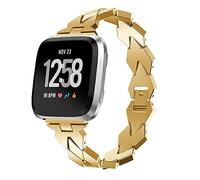GOBY Bracelet Compatible avec Fitbit Versa 2 pour Femme,Bijoux Bracelet en Métal de Remplacement pour Montre Intelligente (OR)