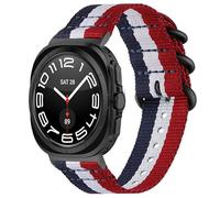 GOBY Bracelet Compatible avec Samsung Galaxy Watch Ultra 47mm, Poids Léger, Facile à Remplacer, Regardez Sangle de Nylon, Compatible avec Samsung Galaxy Watch Ultra 47mm 2024 (BLEU BLANC ROUGE)