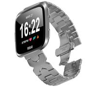 GOBY Bracelets compatibles avec Fitbit Versa 4/Sense 2, bracelet de rechange en acier inoxydable pour Sense 2/Versa 4, Acier inoxydable (TAITNE)