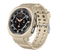 GOBY Rugged Armor Coque avec Bracelet Compatible avec Samsung Galaxy Watch 7 Ultra 47mm (2024) (BEIGE)