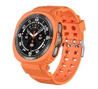 GOBY Rugged Armor Coque avec Bracelet Compatible avec Samsung Galaxy Watch 7 Ultra 47mm (2024) (ORANGE)