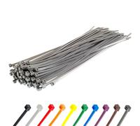Gocableties - Collier de Serrage en Nylon - 300 mm x 4,8 mm - Argent - Attache Câble Résistant aux UV - Serre-Câbles - Lot de 100 Pièces