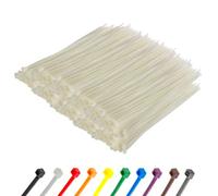 Gocableties - Collier de Serrage en Nylon - 300 mm x 4,8 mm - Blanc - Attache Câble Résistant aux UV - Serre-Câbles - Lot de 1,000 Pièces