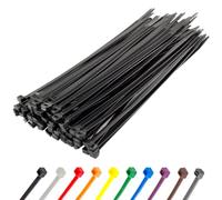 Gocableties - Collier de Serrage en Nylon - 300 mm x 4,8 mm - Noir - Attache Câble Résistant aux UV - Serre-Câbles - Lot de 100 Pièces
