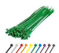 Gocableties - Collier de Serrage en Nylon - 300 mm x 4,8 mm - Vert - Attache Câble Résistant aux UV - Serre-Câbles - Lot de 100 Pièces