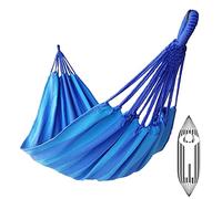 GOCAN hamac Enfant hamacs, balancelles et Accessoires Toile 200X100cm Longueur Totale 310cm Charge 200kg hamac Jardin Exterieur pour Jardin d'interieur hamac Suspendu Toile de hamac Bleu