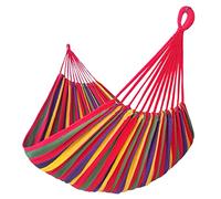 GOCAN Hamac Double 2 Places/Personnes - Toile 220x160cm, Longueur Totale 330cm, Charge 250kg - Pour Jardin Extérieur et Intérieur - Rouge