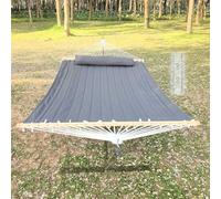 GOCAN Hamac double avec tissu matelassé et barres d'écartement, plus long et plus robuste, hamacs de qualité pour extérieur, intérieur, patio, cour